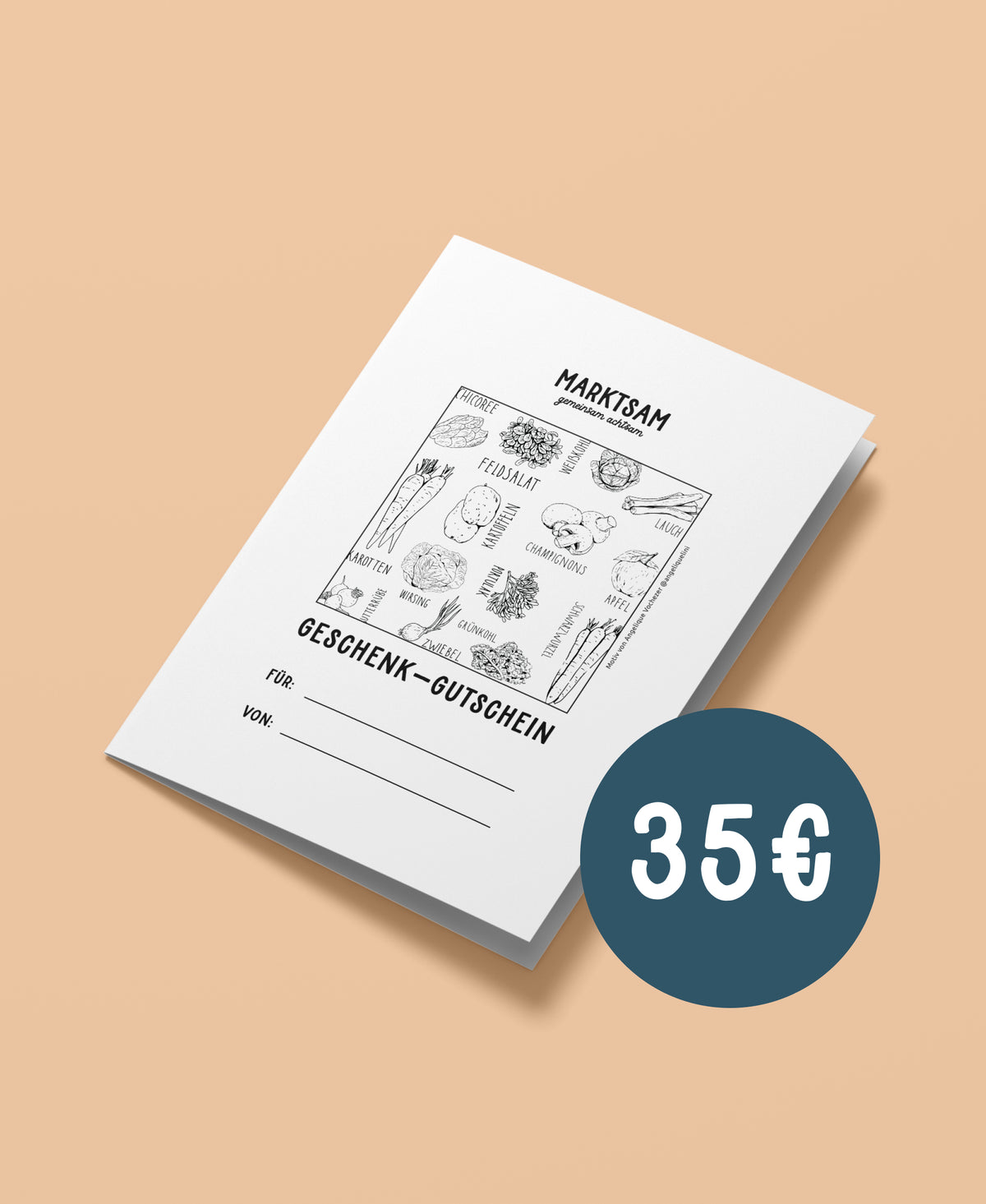Geschenkgutschein zum Ausdrucken - Motiv Gemüse